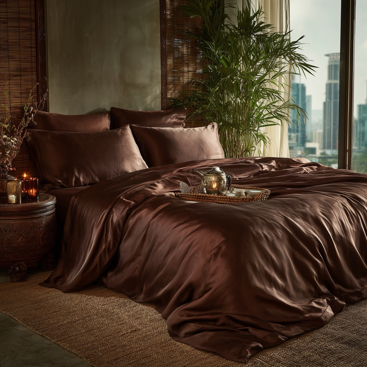 Chocolade Bamboe Beddengoed