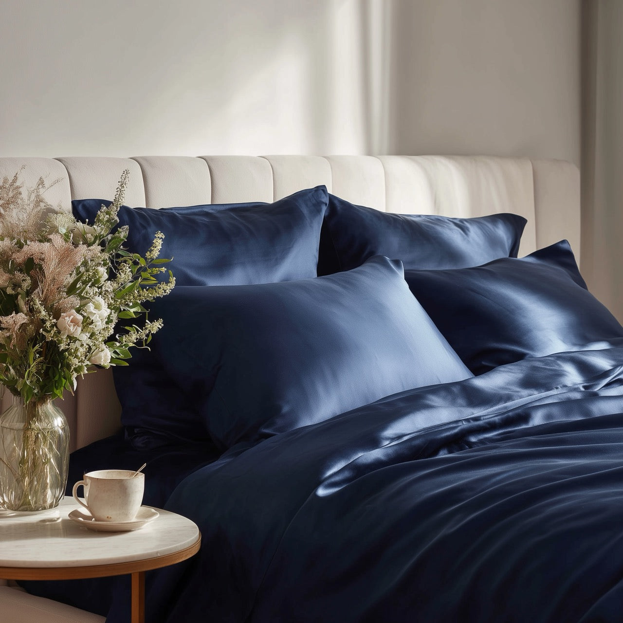 Marineblauw Bamboe Beddengoed