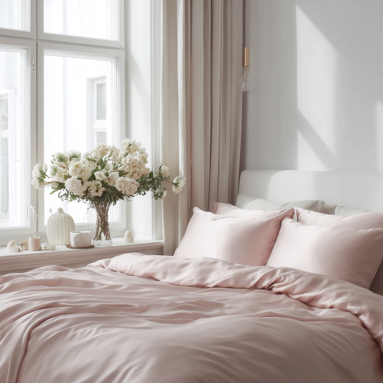 Roze Bamboe Beddengoed